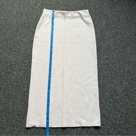 ZARA White Basic Felt Sweater Midi Maxi Knee-Length Pencil Bodycon Modest Skirt - Picture 13 of 16